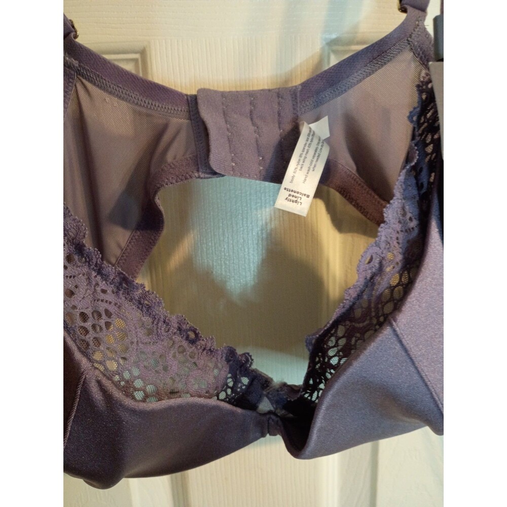 Cacique Lightly Lined Balconette Underwire Bra Lavender 40 DD New